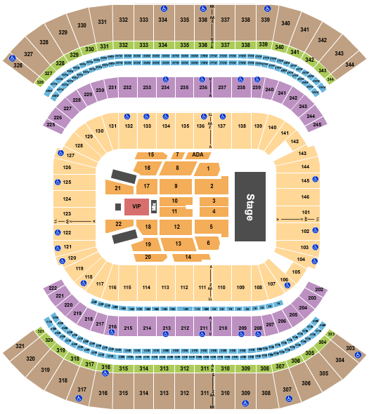 Nissan Stadium CMA Festival Seating Chart